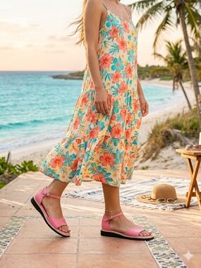Talbots Pink Ankle-Strap Sandals